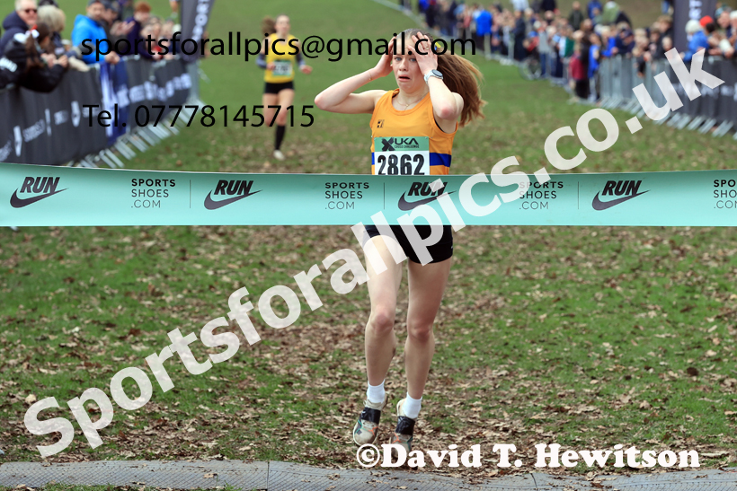 Womens Under-20s 2026 UK CAU Inter Counties Cross Country, Wollaton Park, Nottingham. Photo: David T. Hewitson/Sports for All Pics